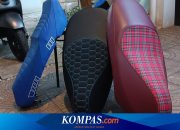 Tren Modifikasi Jok Vespa, Pakai Bahan Kain Tartan