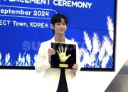 Momen Kim Soo Hyun Letakkan Handprinting Miliknya di Korea 360 Jakarta