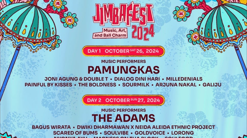 The Adams, Soulvibe dan Pamungkas Siap Puaskan Rasa Haus Pecinta Musik Pulau Dewata di Jimbafest 2024