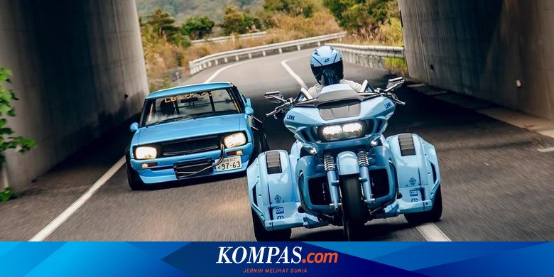 Modifikasi Harley-Davidson Trike ala Liberty Walk, Khas Jepang