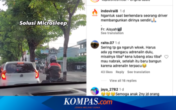 Video Viral, Pemotor Mengantuk Kemudian Tampar Diri Sendiri